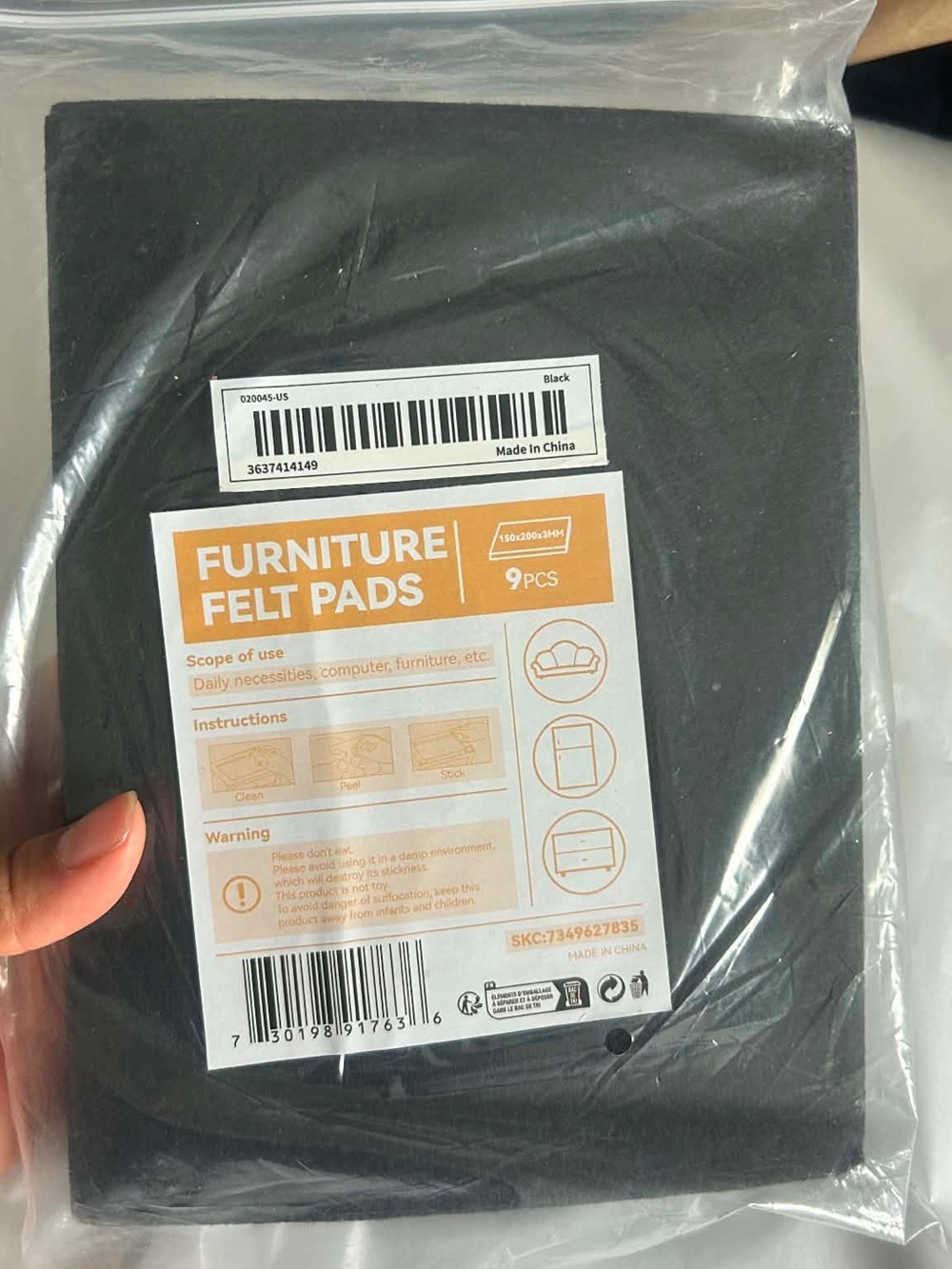 Furniture felt pads 9 PCs